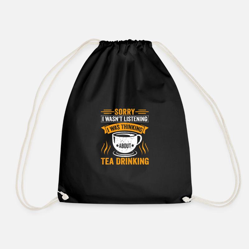 Sorry, I wasn't listening that I thought - Drawstring Bag - black
