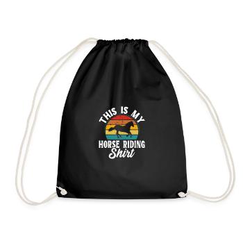 This is my riding shirt - Drawstring Bag - black - Front