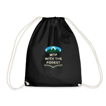 Mit dem Wald Camping Wildlife Camper Outdoor Natur - Turnbeutel - Schwarz - Vorne
