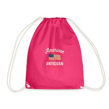 Américains avec le partage antiguais -patriotique Nat - Sac de sport léger - fuchsia - Devant