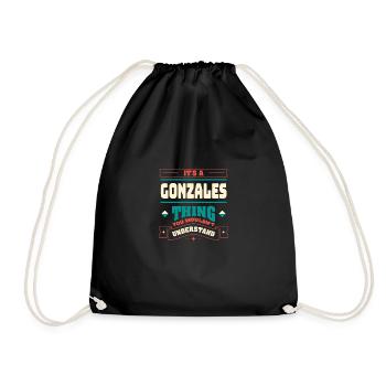It is a gonzales thing that corresponds to surname - Drawstring Bag - black - Front