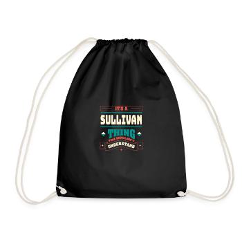 It is a Sullivan thing that corresponds to surname - Drawstring Bag - black - Front