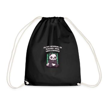 Je ne suis pas antisocial dans sélectivement social drôle - Sac de sport léger - noir - Devant