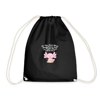 Casque ne signifie pas introverti, drôle un - Sac de sport léger - noir - Devant