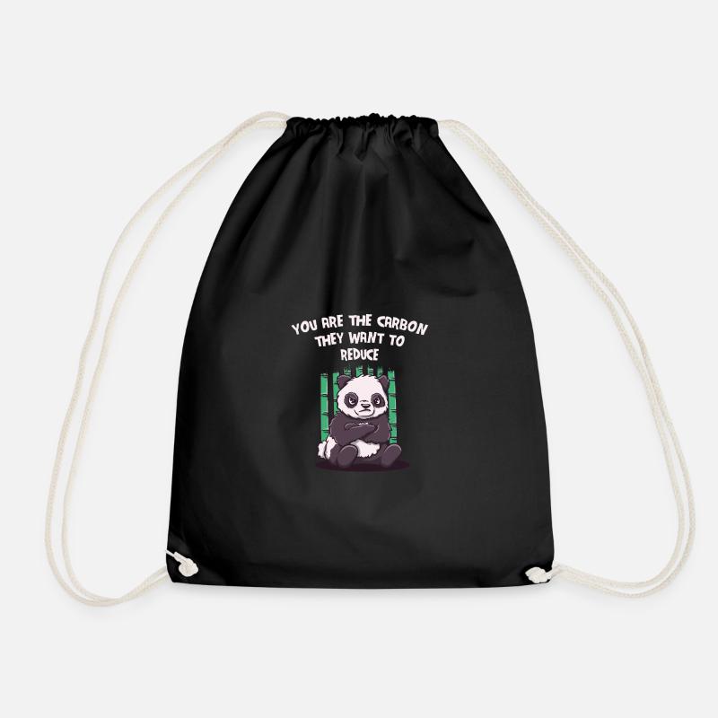 You're the carbon they sarcastily sarcastily - Drawstring Bag - black