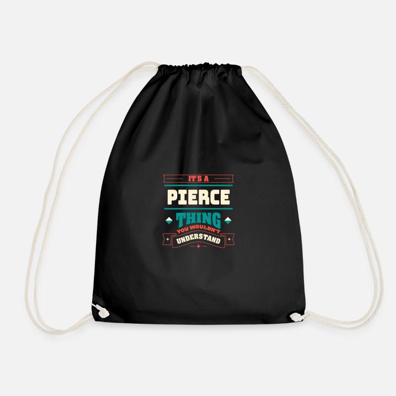 It's a Pierce thing, the surname for the Fami - Drawstring Bag - black