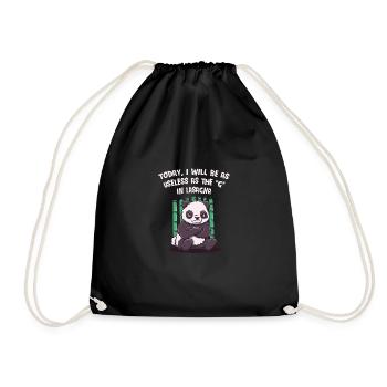 I will be as useless as the G in lasagna lus - Drawstring Bag - black - Front