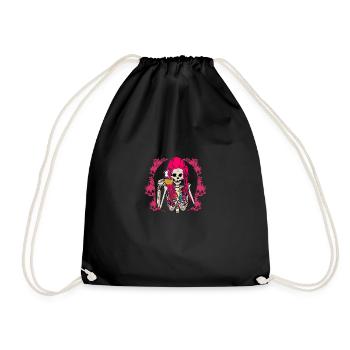 Omg no one cares sarcastic, funny sar - Drawstring Bag - black - Front