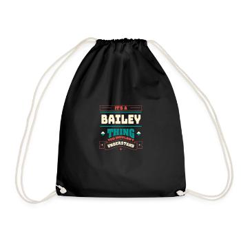 It is a Bailey thing, the surname corresponds to F - Drawstring Bag - black - Front