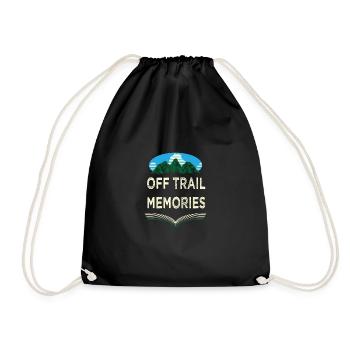 Off Trail Memories Wanderfreunde Wanderer Kumpel U - Turnbeutel - Schwarz - Vorne