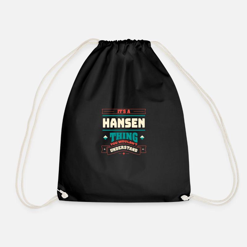 Es ist ein Hansen -Ding, der Nachname entspricht, - Turnbeutel - Schwarz