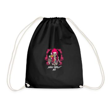 How about a funny sarcastic humo - Drawstring Bag - black - Front