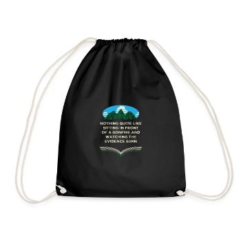 Watch the evidence Camping Camping Funny - Drawstring Bag - black - Front