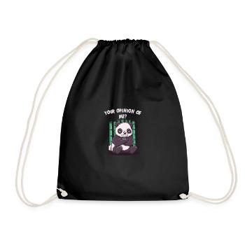 Your opinion on me sarcastic employee Sark - Drawstring Bag - black - Front