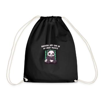 Sarcasm just one of my many talents funny - Drawstring Bag - black - Front