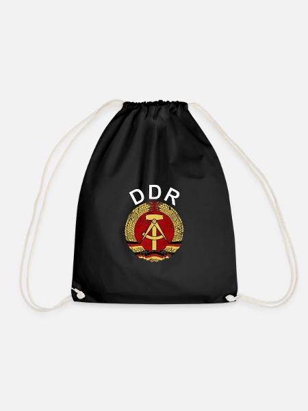DDR Logo Retro - Turnbeutel - Schwarz