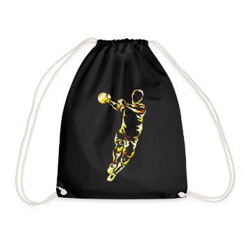 Handball Spieler Handball Geschenk - Turnbeutel - Schwarz - Vorne