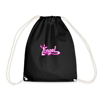 rose Ange, idée cadeau - Sac de sport léger - noir - Devant