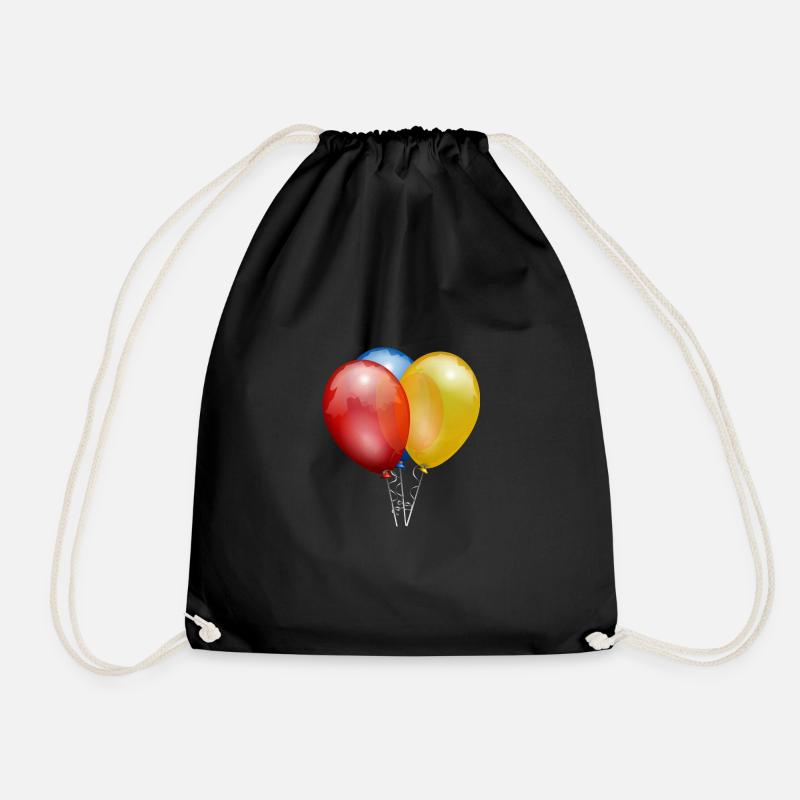 balloons - Drawstring Bag - black