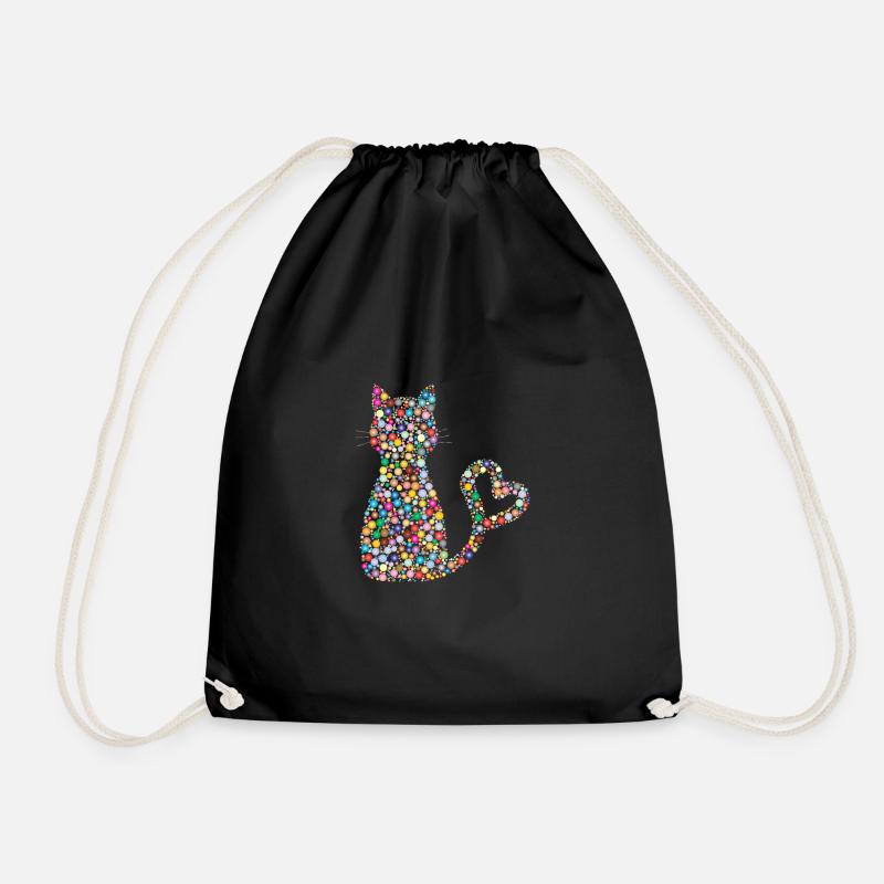 Katze Geschenk - Turnbeutel - Schwarz
