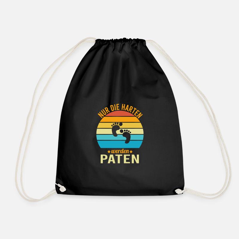 Taufpate Pate Patenonkel - Turnbeutel - Schwarz