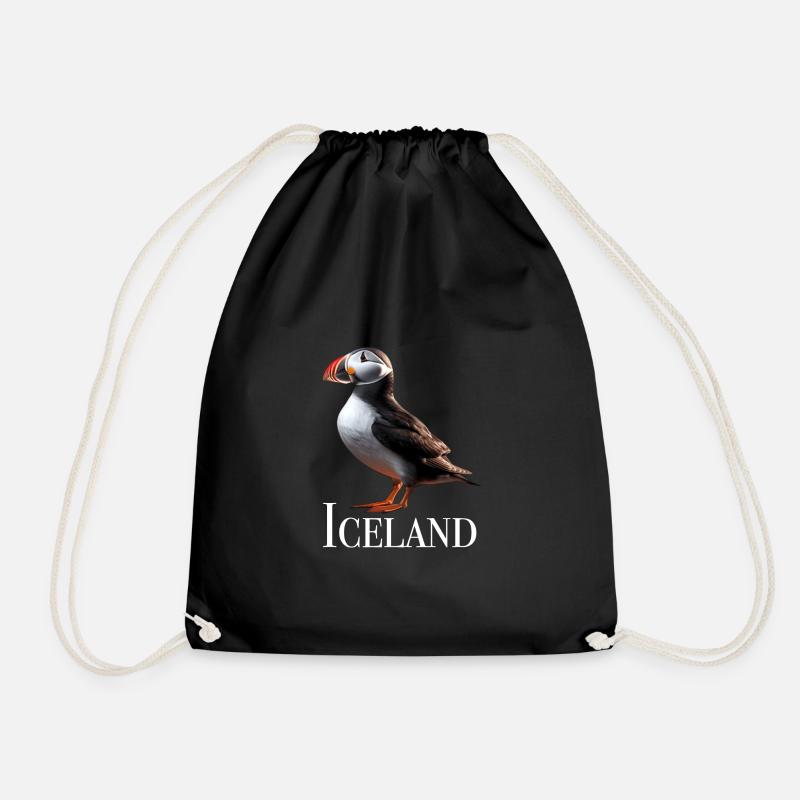 Iceland Puffin - Turnbeutel - Schwarz
