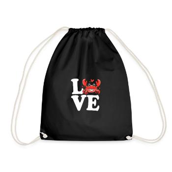 Crab - Drawstring Bag - black - Front