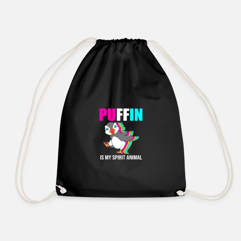 Papageientaucher Puffin - Turnbeutel - Schwarz