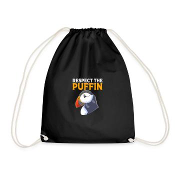 Papageientaucher Puffin - Turnbeutel - Schwarz - Vorne