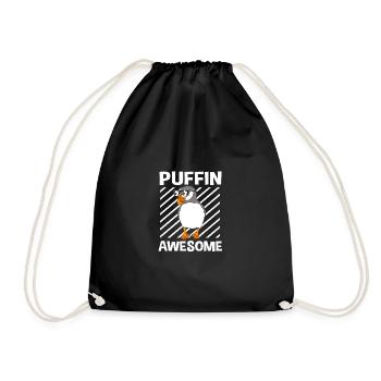 Papageientaucher Puffin - Turnbeutel - Schwarz - Vorne