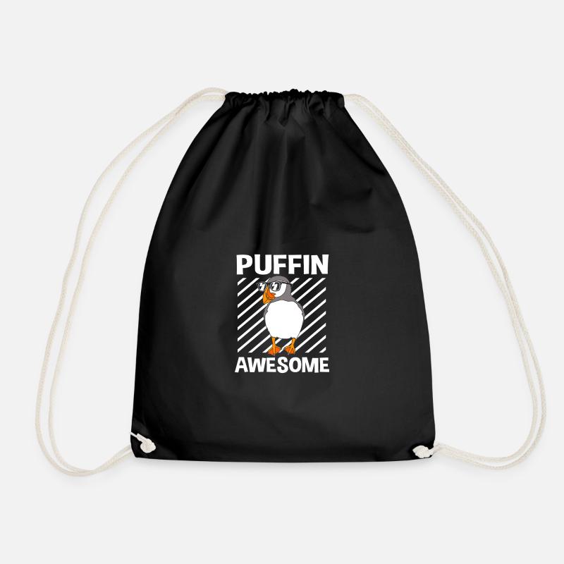 Papageientaucher Puffin - Turnbeutel - Schwarz