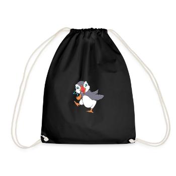 Papageientaucher Puffin - Turnbeutel - Schwarz - Vorne