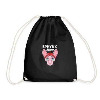 Sphynx Katzenmama - Turnbeutel - Schwarz - Vorne