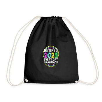 Pension 2025 Retirement 2025 Pensioner Pensioner Pensioner - Drawstring Bag - black - Front