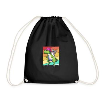 Boston Terrier - Drawstring Bag - black - Front
