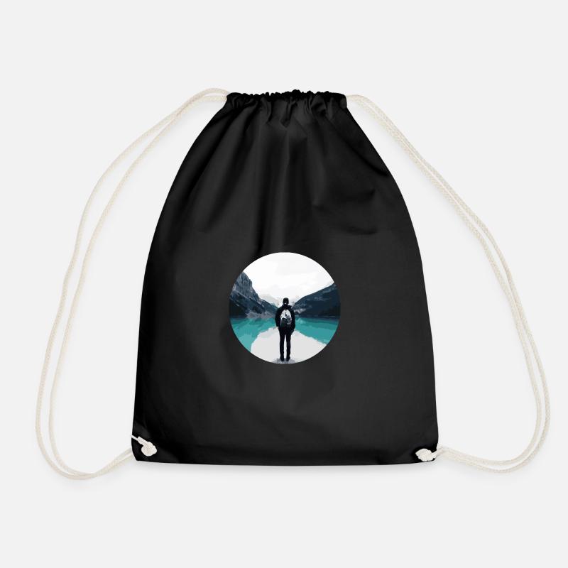 Adventure - Drawstring Bag - black