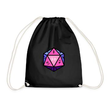 Omnisexual D20 Cubes Omnisexual Pride - Sac de sport léger - noir - Devant