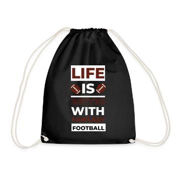 Life Is Better With Fantasy Football - Drawstring Bag - black - Front
