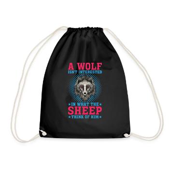 Un loup ne s’intéresse pas à ce que pensent les moutons 2 - Sac de sport léger - noir - Devant
