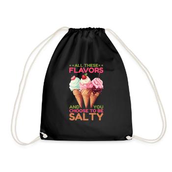 Toutes ces saveurs et vous choisissez d’être salé 16 - Sac de sport léger - noir - Devant