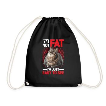 I'm Not Fat, I'm Just Easy To See 43 - Drawstring Bag - black - Front