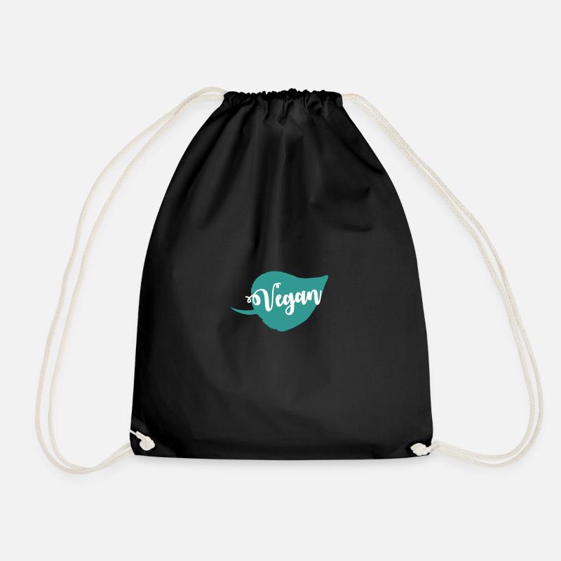 Veganer Vegetarier Tierschutz Geschenkidee - Turnbeutel - Schwarz