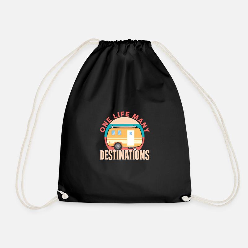 Camping design pour camper campeur cool - Sac de sport léger - noir