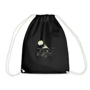 Pêcher pêche rétro rétro pêcheur vintage - Sac de sport léger - noir - Devant