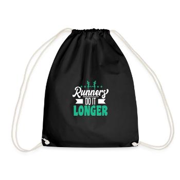 Motif marathon pour coureurs et joggeurs - Sac de sport léger - noir - Devant