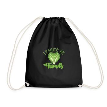 Laitue soyez amis - Sac de sport léger - noir - Devant