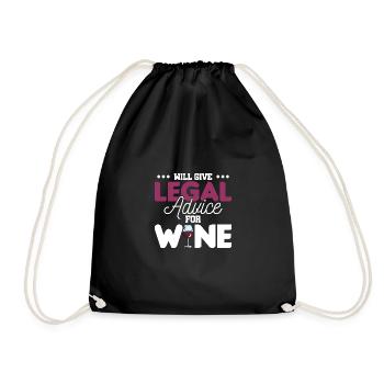 Lawyer Gifts for Law Students & Lawyers - Drawstring Bag - black - Front