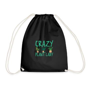 Funny Gardening Botanical Crazy Plant Lady - Sac de sport léger - noir - Devant