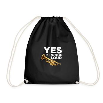 Oui, ça doit être ce trompettiste bruyant -trompettiste -Mes - Sac de sport léger - noir - Devant