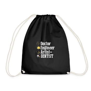 Vintage Drôle Docteur Ingénieur Artiste Dentiste Fu - Sac de sport léger - noir - Devant